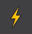 lightning bolt thunder lighting strike vector image