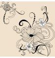 retro floral background vector image