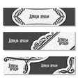 set of black and white banners vector image