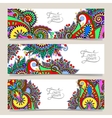 set of three horizontal banners vector image