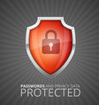 glass shield vector image vector image