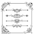 vintage frame border divider corner vector image