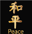 peace chinese word vector image