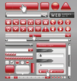 red button for website and app vector image vector image