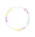 round frame with leaves vector image