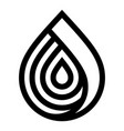 water drop symbol black sign for logo vector image vector image