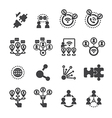 connection icon set vector image vector image