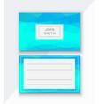 flyer template business card for managing vector image vector image