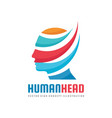human head - concept business logo template vector image