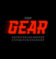 speed sport style modern font vector image vector image