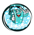 trash can bin cleaning logo vector image vector image