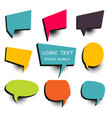 comic colored text speech bubble 9 vector image