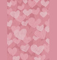 pink hearts background for valentines day vector image