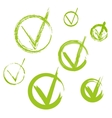 set of hand-drawn check marks sketch watercolor vector image vector image