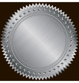 silver certificate badges vector image