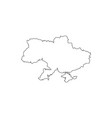 ukraine map silhouette vector image