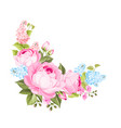 a spring decorative bouquet of roses flowers vector image