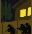 a team special forces on combat mission vector image