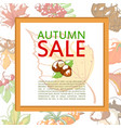 autumn sale banner vector image vector image