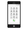 smartphone mobile phone dialer features vector image