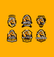 colorful set of logos icons emblems horse head vector image