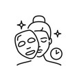 facial mask icon face skin care beauty cosmetic vector image