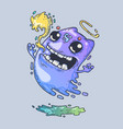 funny ghostly grimaces cartoon vector image