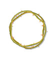 round frame from thorns isolated on a white vector image