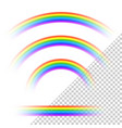 transparent rainbows collection vector image