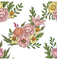 vintage floral seamless pattern vector image