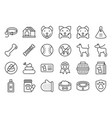 cute dog related icon set such as collar pet vector image vector image