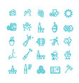 simple set wine related line icon vector image