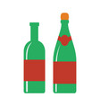 wine and champagne bottles icon vector image