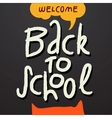 welcome back to school background vector image vector image