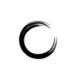 black zen circle watercolor logo sign icon vector image
