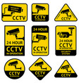 cctv video surveillance security camera sticker vector image vector image