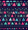 seamless pattern with ethnic tribal boho triangle vector image vector image