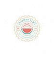 summer holidays label or badge typography slogan vector image