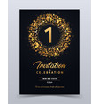 1 year anniversary invitation card template vector image vector image
