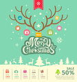 merry christmas reindeer sale concept vector image