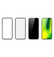 smartphone with blank touch screen and abstract vector image