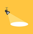 lamp illumination icon in flat style spotlight vector image