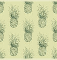 pineapple sketch seamless pattern vector image