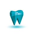 polygonal abstract tooth vector image vector image