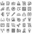 back to school icon set line design vector image