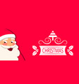 cheerful santa claus christmas greeting card vector image vector image