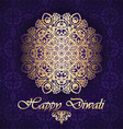 decorative background for diwali 2109 vector image vector image