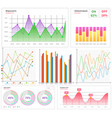 market diagrams graphic information visualization vector image vector image