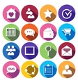 web icons set in flat design vector image vector image