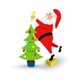 christmas smiling santa claus character cartoon vector image vector image